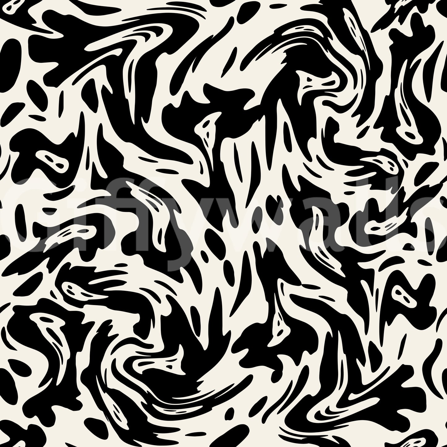 A seamless pattern of organic shapes on a wall

