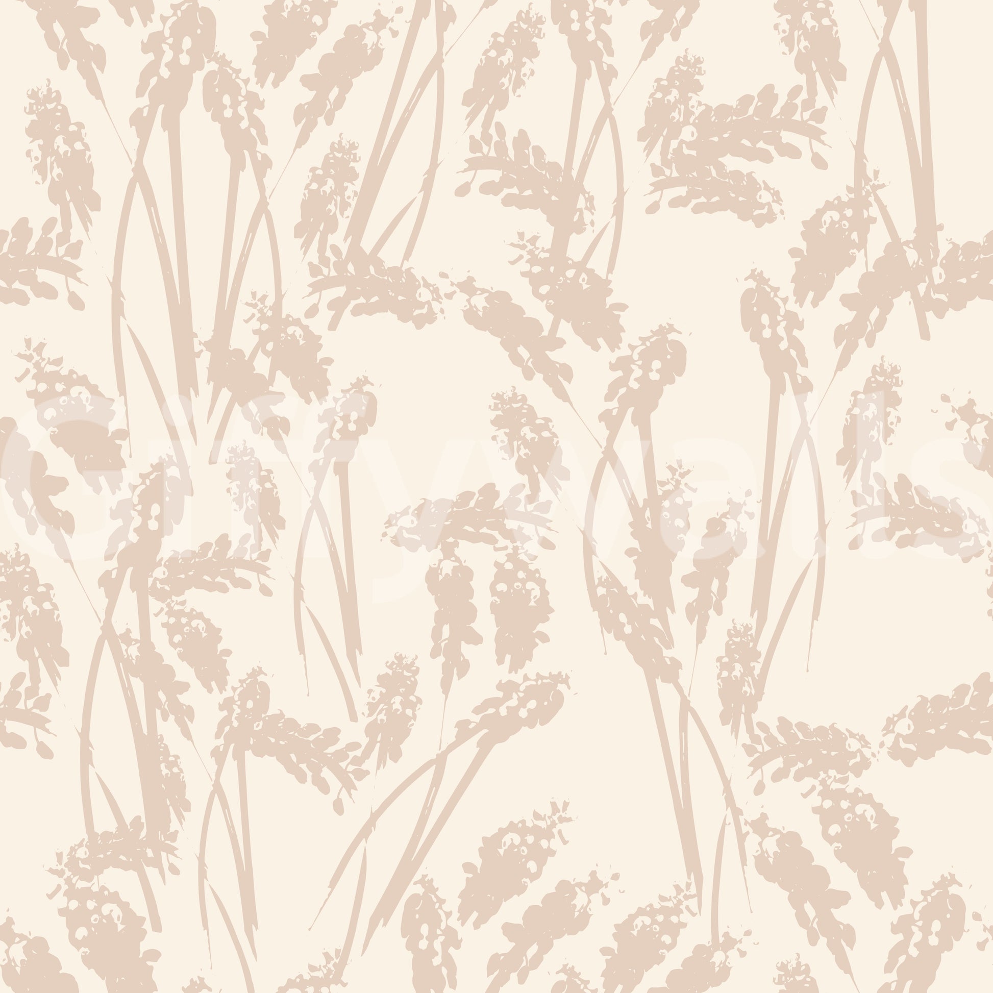A seamless pattern of grasses on a wall

