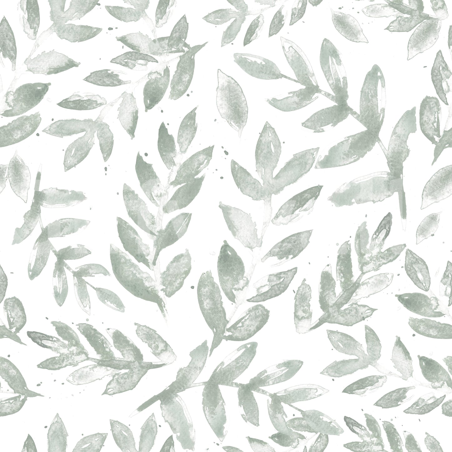 A seamless pattern of flowers and leaves on a wall

