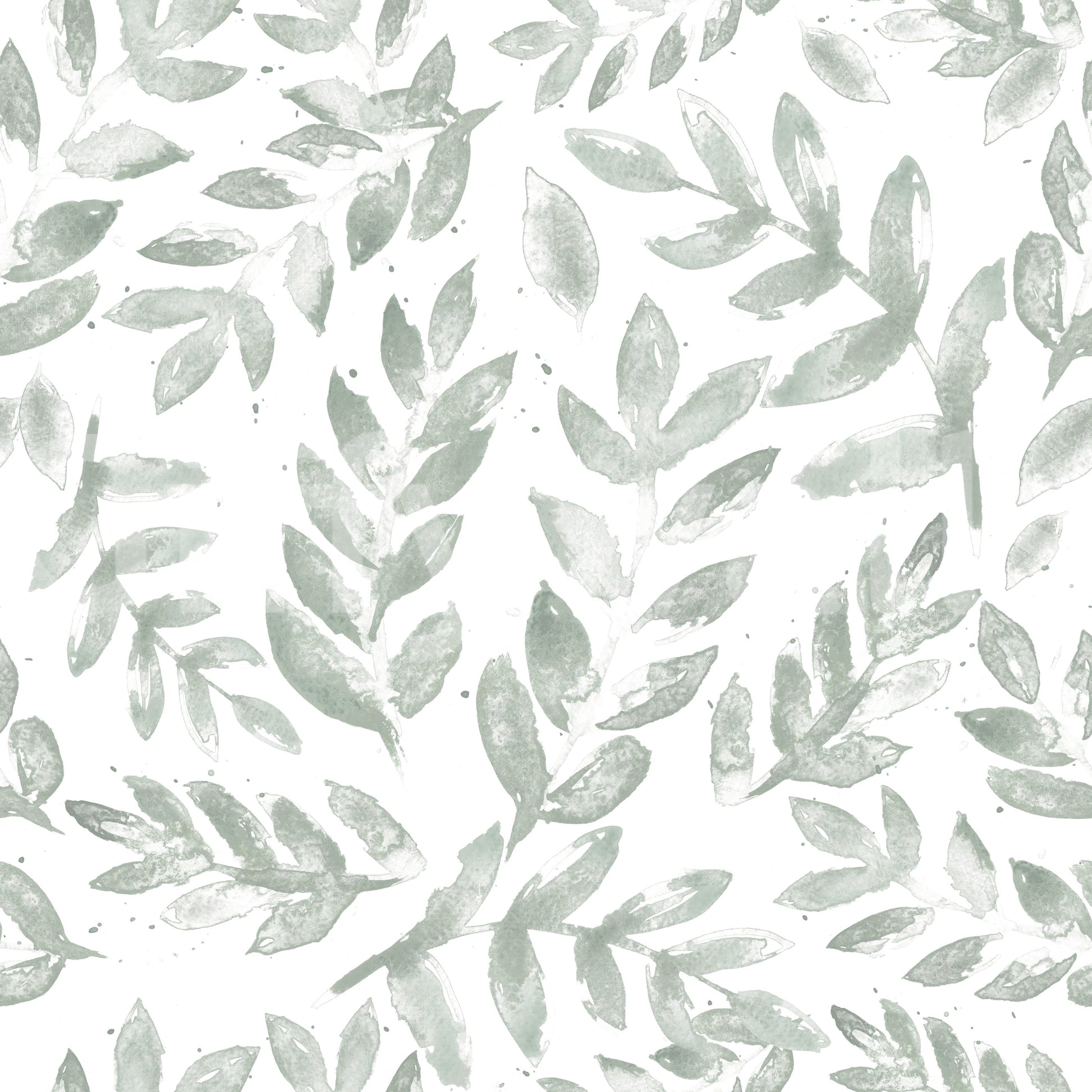 A seamless pattern of flowers and leaves on a wall

