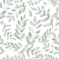 A seamless pattern of flowers and leaves on a wall


