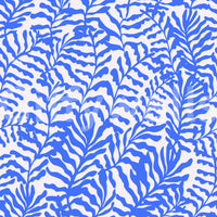Playful blue leaf wallpaper.
