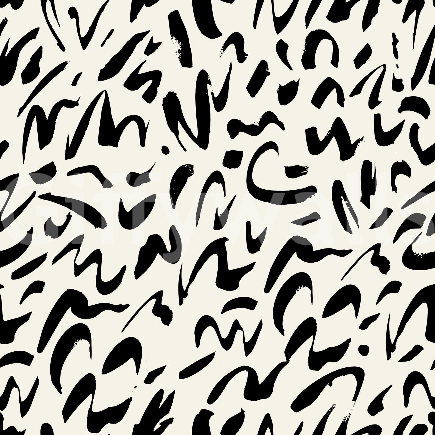 Artistic scribble wall decor.
