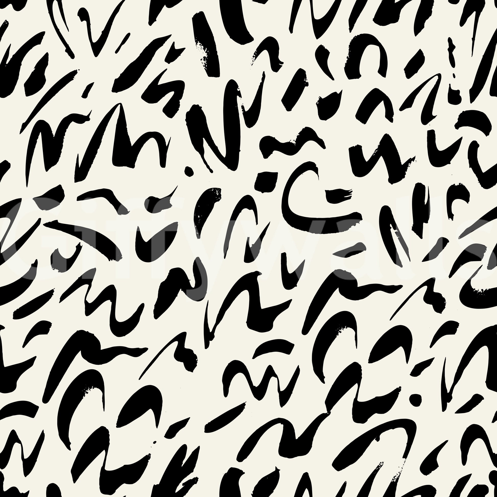 Artistic scribble wall decor.
