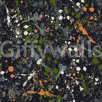 A detail of the brushstrokes and tones in the design.

