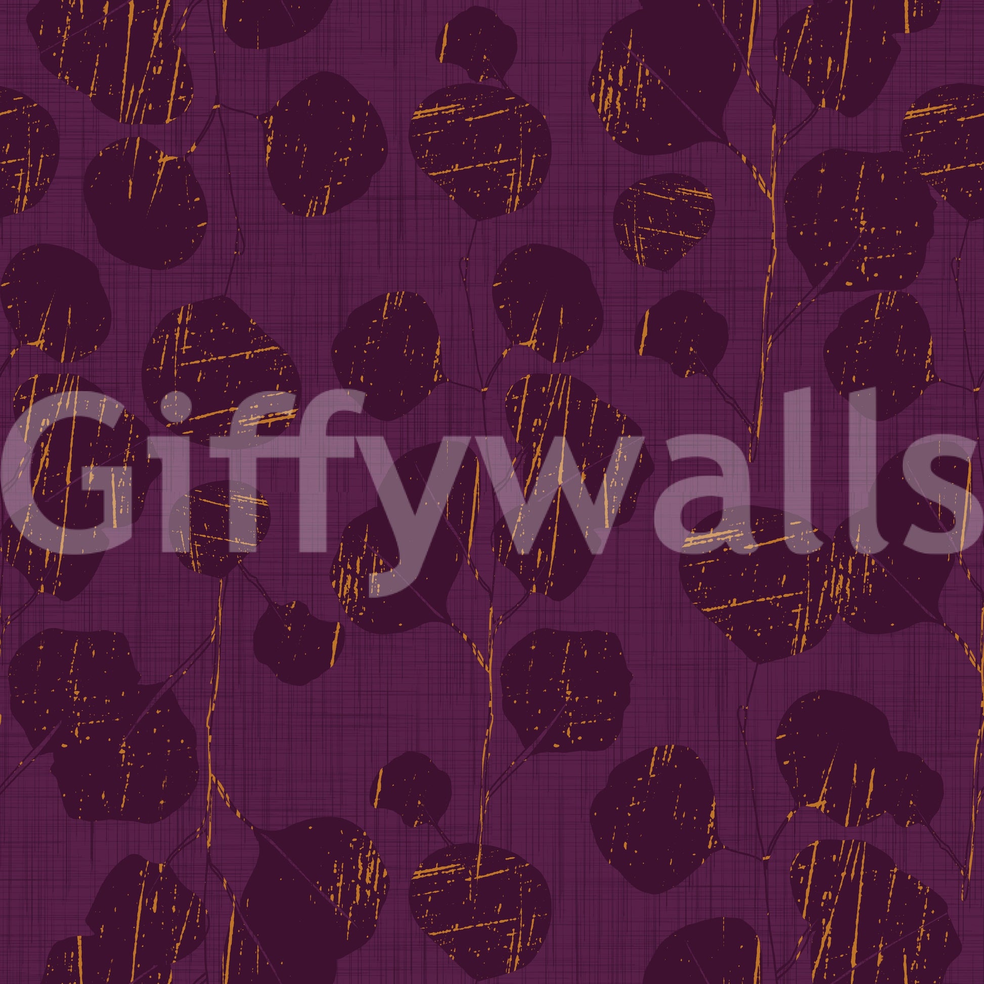 A high-quality dark botanical wall mural for walls.

