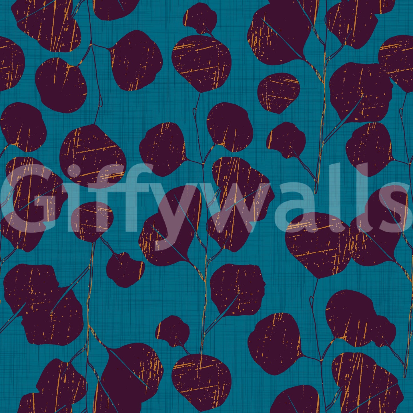 A high-quality dark botanical wall mural for walls.

