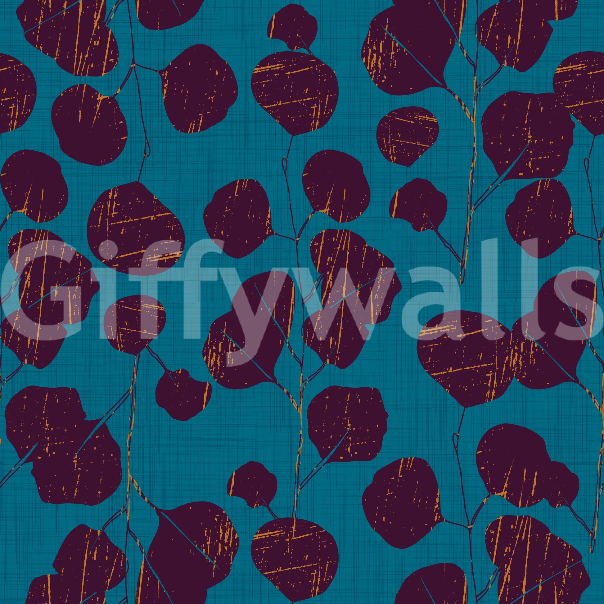 A high-quality dark botanical wall mural for walls.

