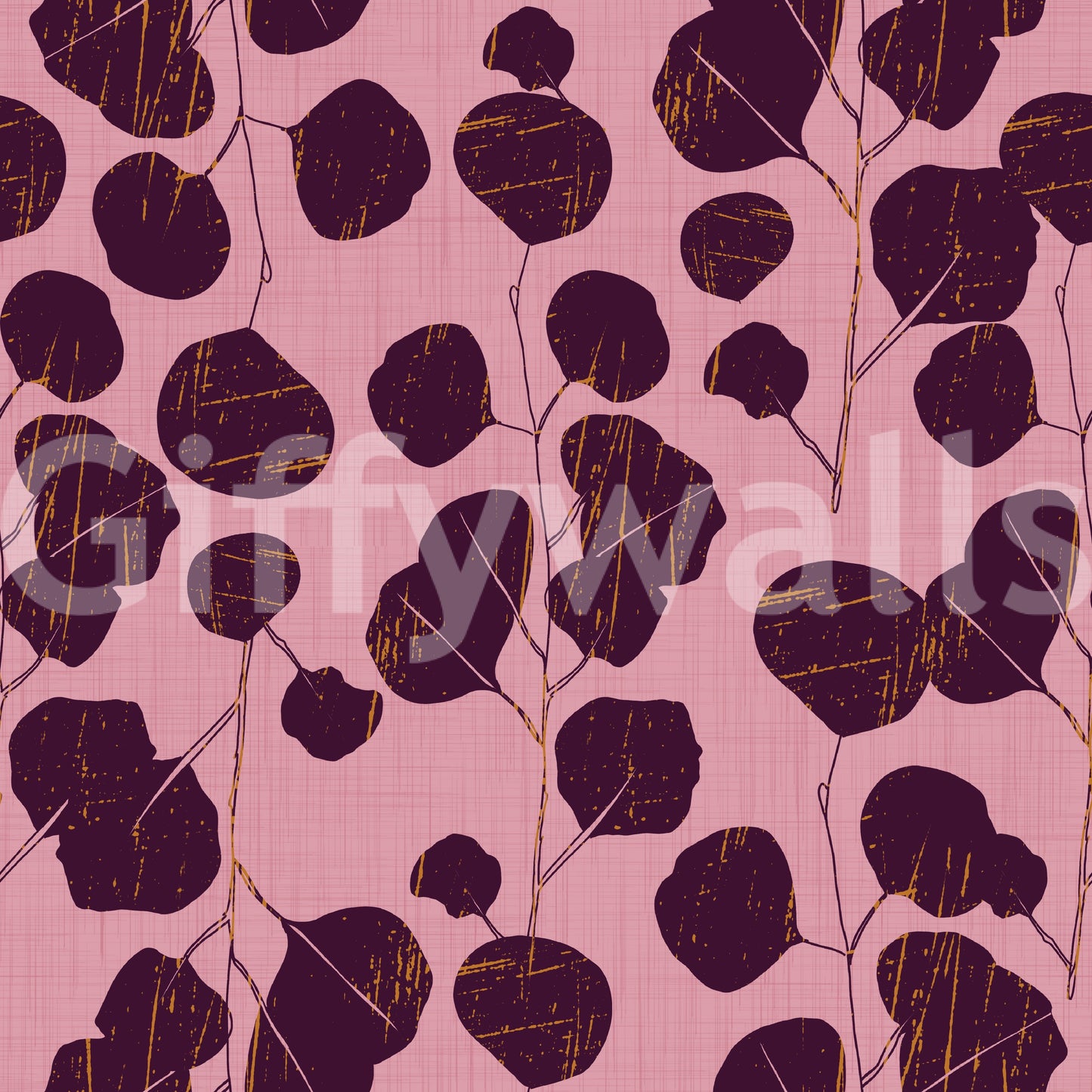 A high-quality dark botanical wall mural for walls.

