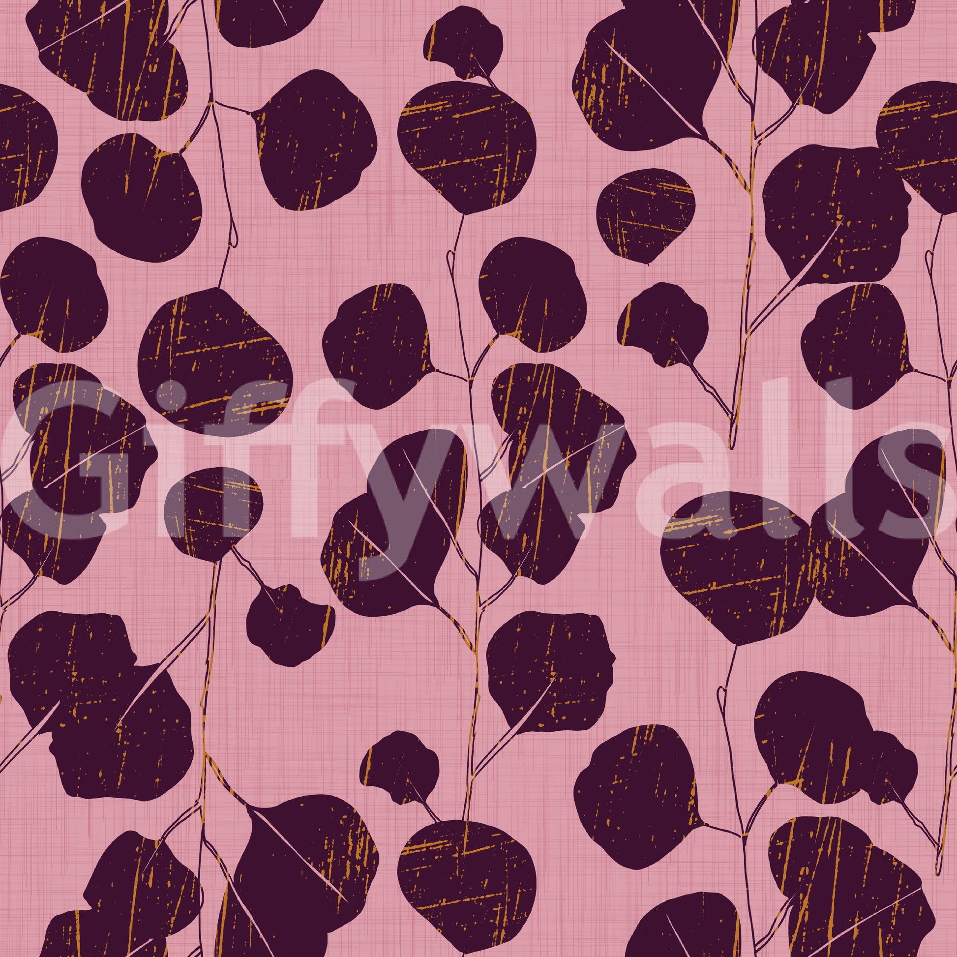 A high-quality dark botanical wall mural for walls.

