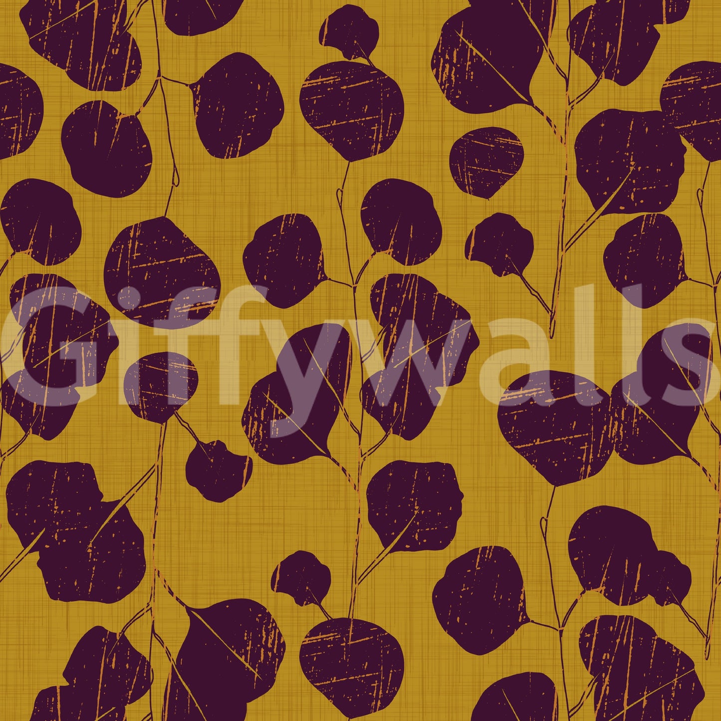 A high-quality dark botanical wall mural for walls.

