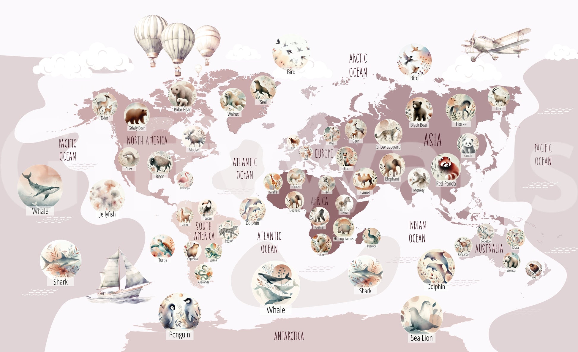 A detail of the educational and playful tones in the design.

