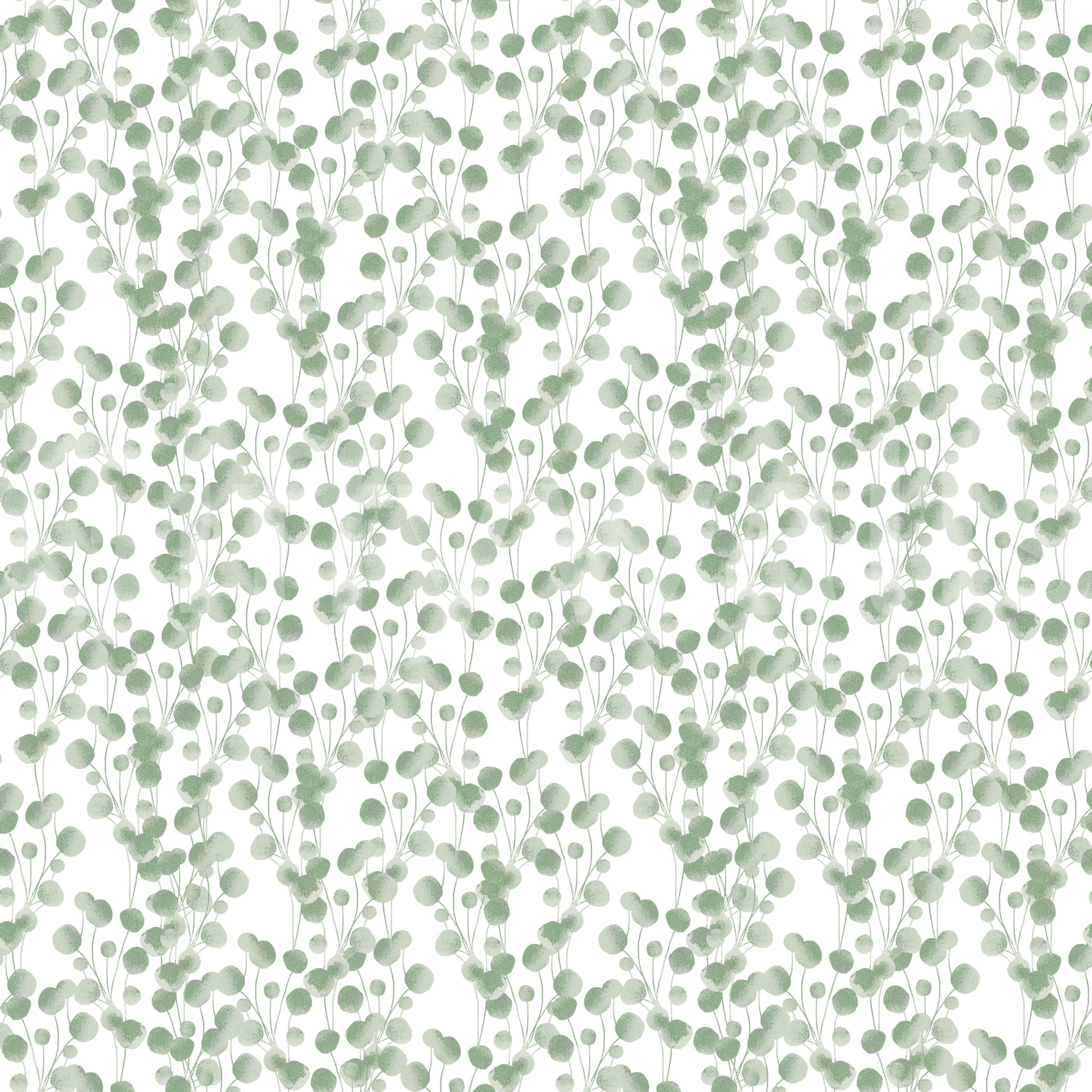 A sophisticated abstract botanical mural for decor.

