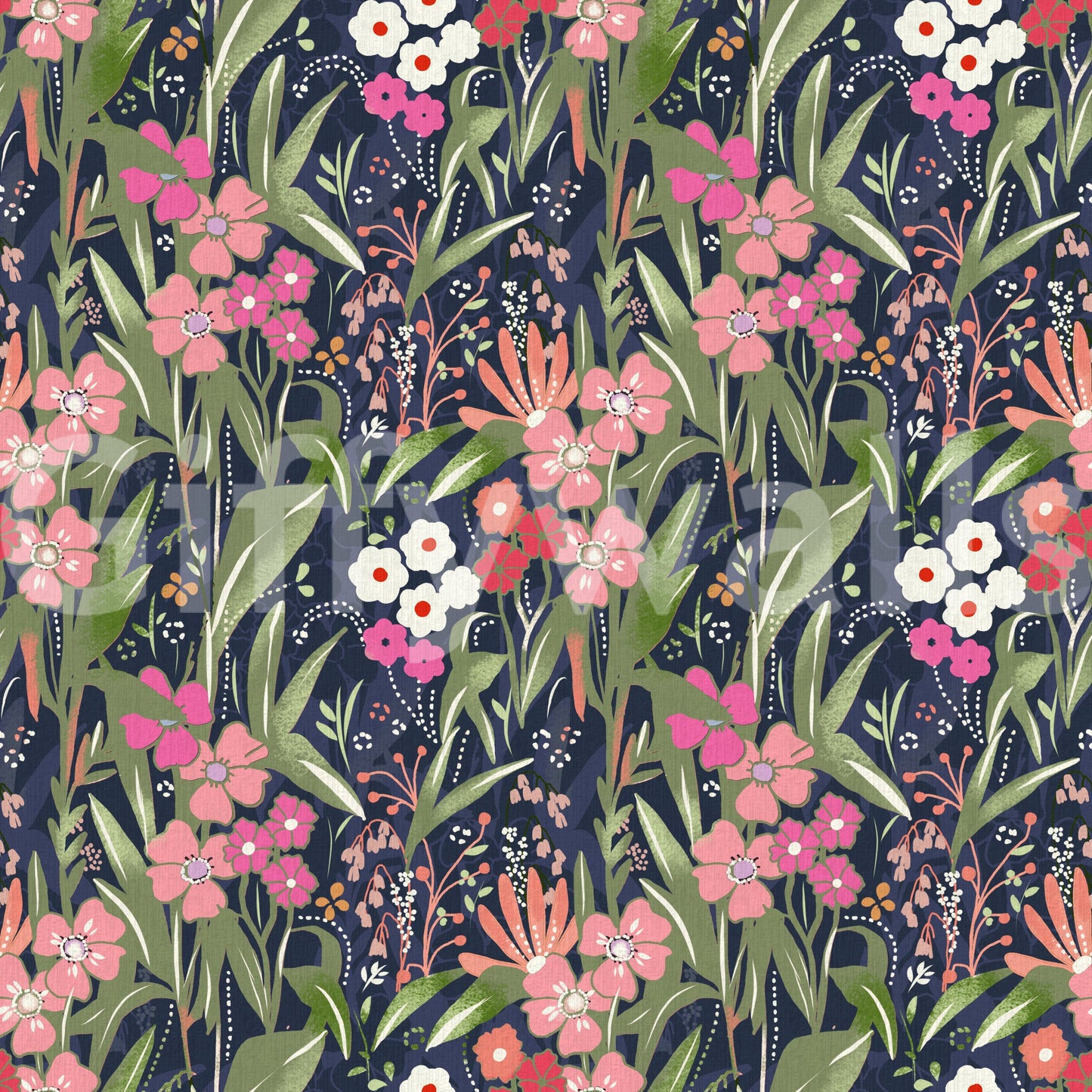 A high-quality dramatic floral wall mural for walls.

