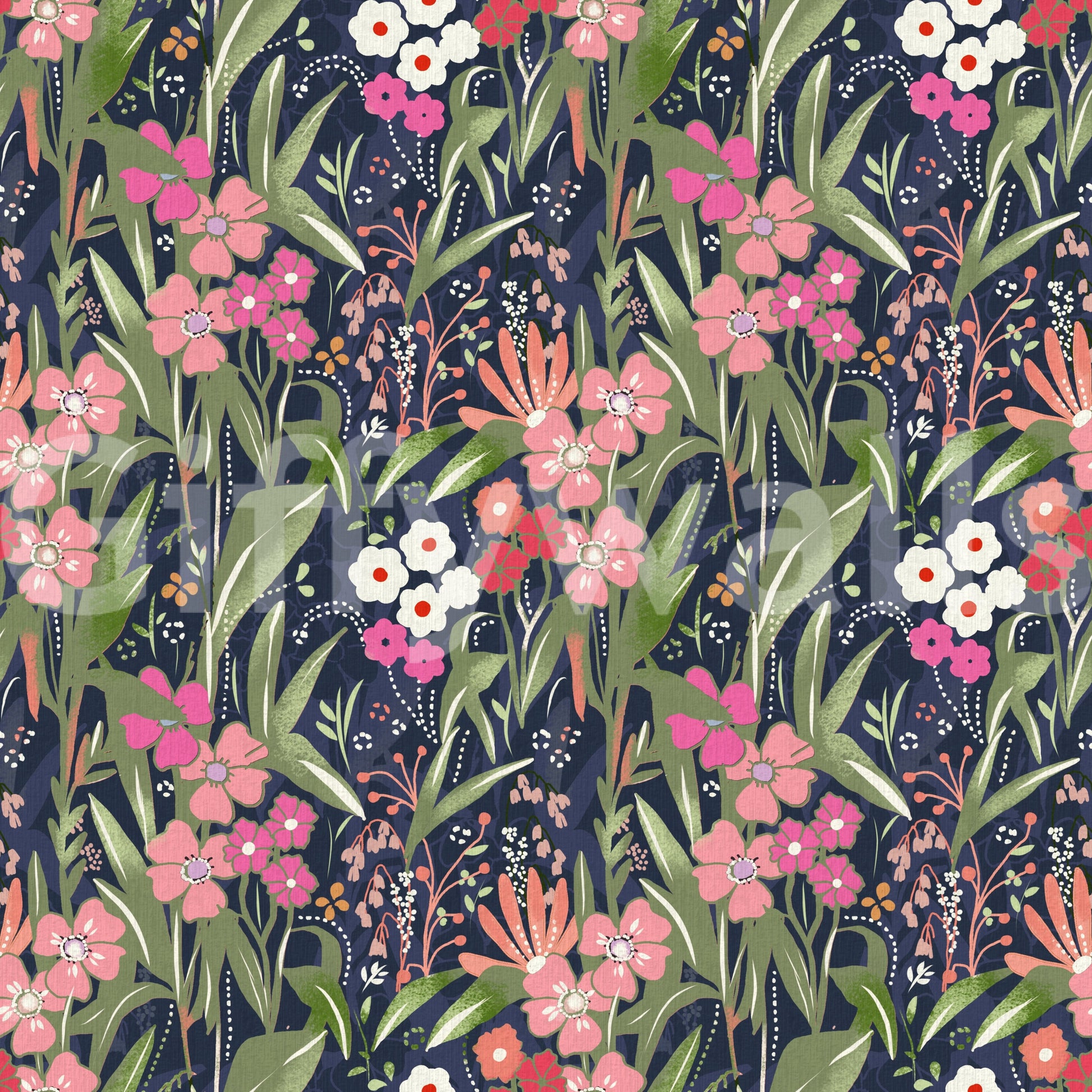 A high-quality dramatic floral wall mural for walls.

