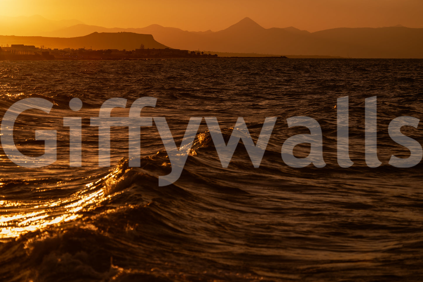 A high-quality serene village wall mural for walls.

