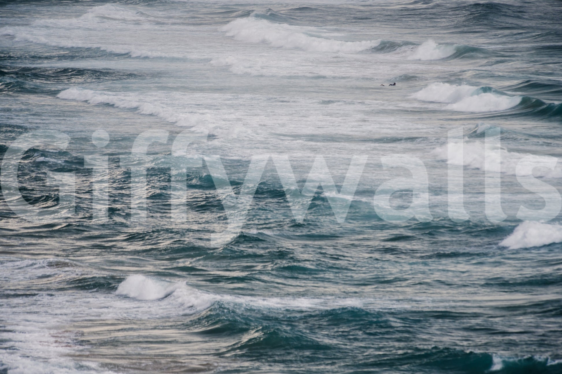 A high-quality serene beach wall mural for walls.

