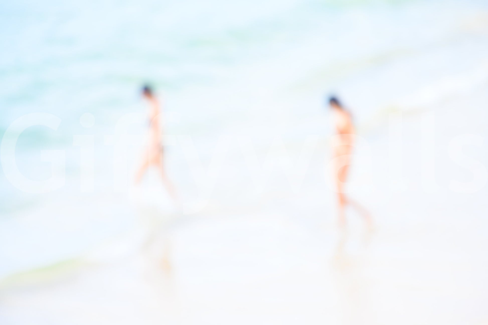 A high-quality serene beach wall mural for walls.

