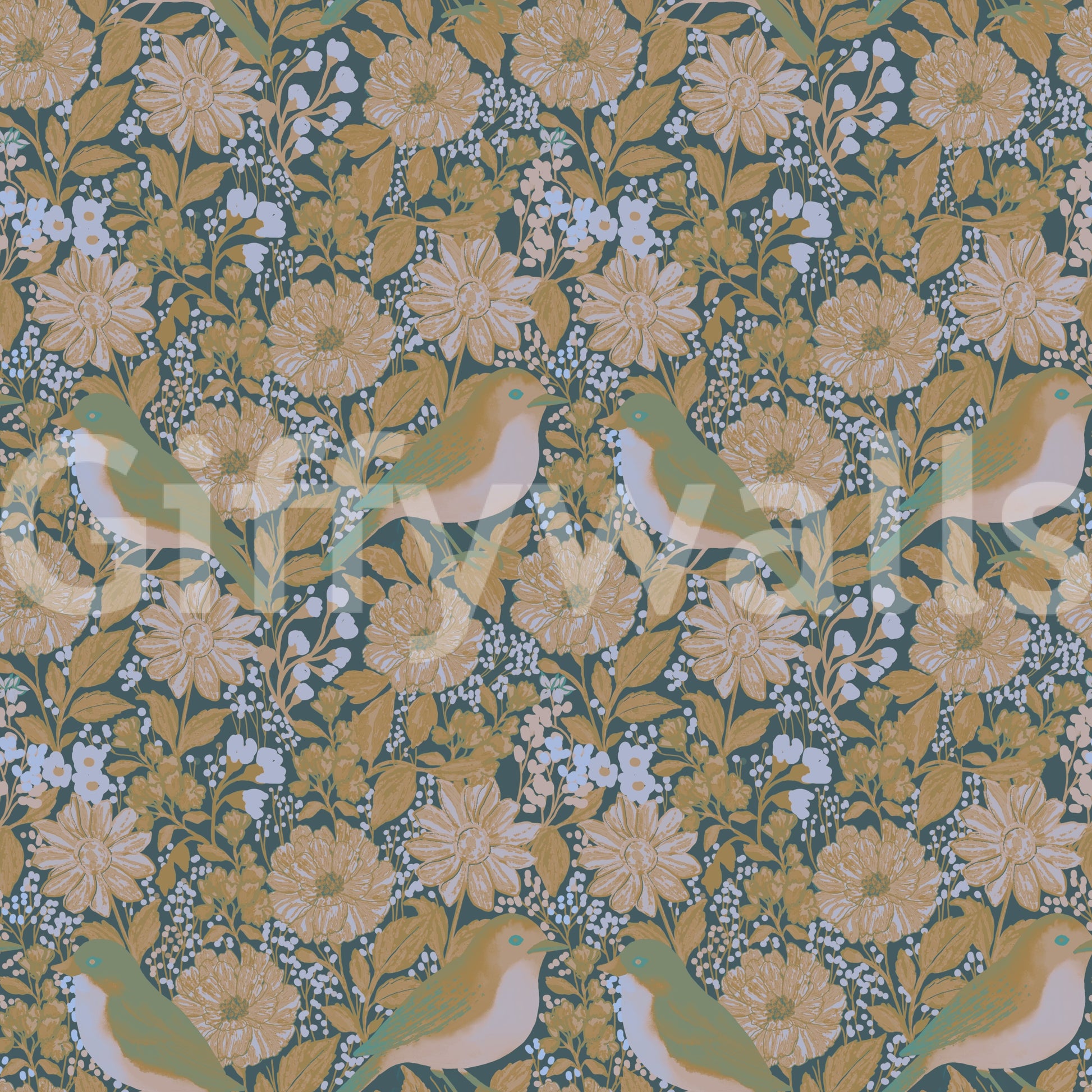 A high-quality serene flower wall mural for walls.

