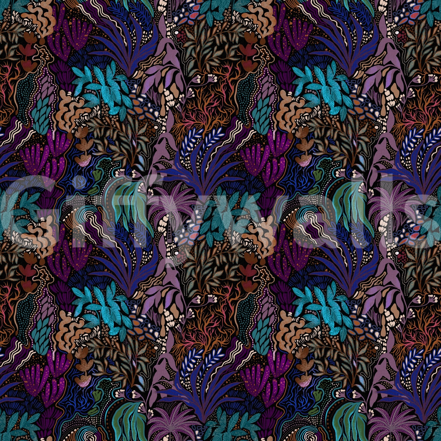 Midnight Jungle Maze Wallpaper⁠