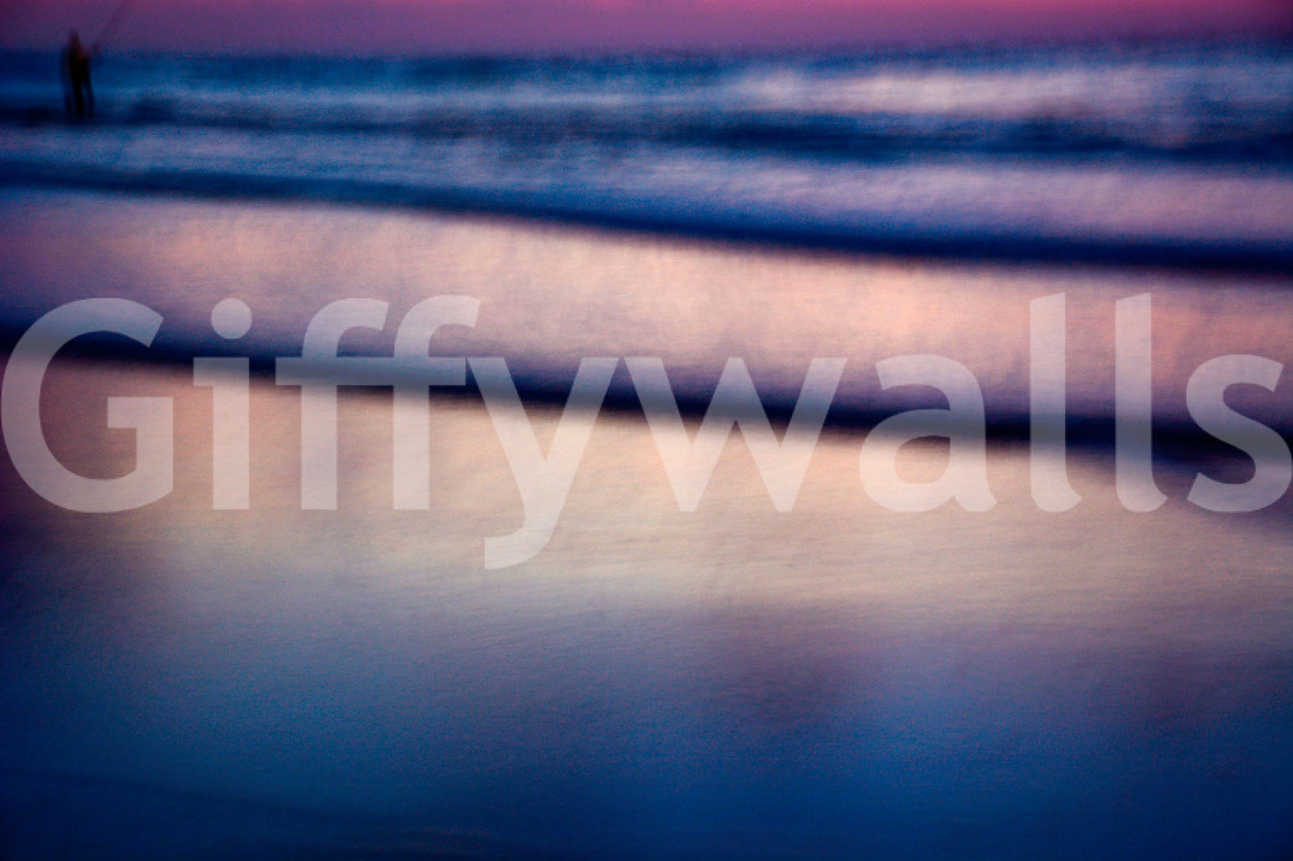 Blurry fisherman Wall Mural