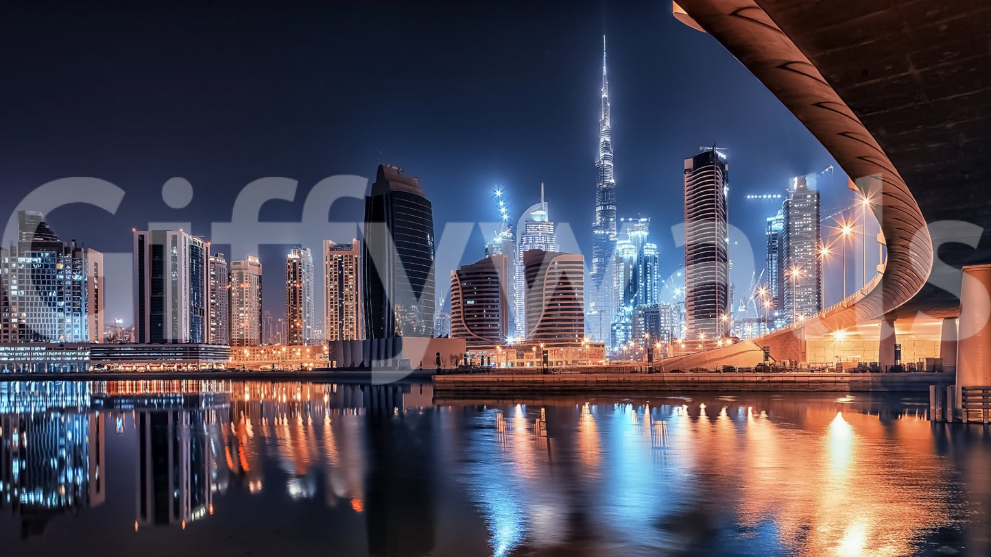 Cityscape Luminescence Wall Mural