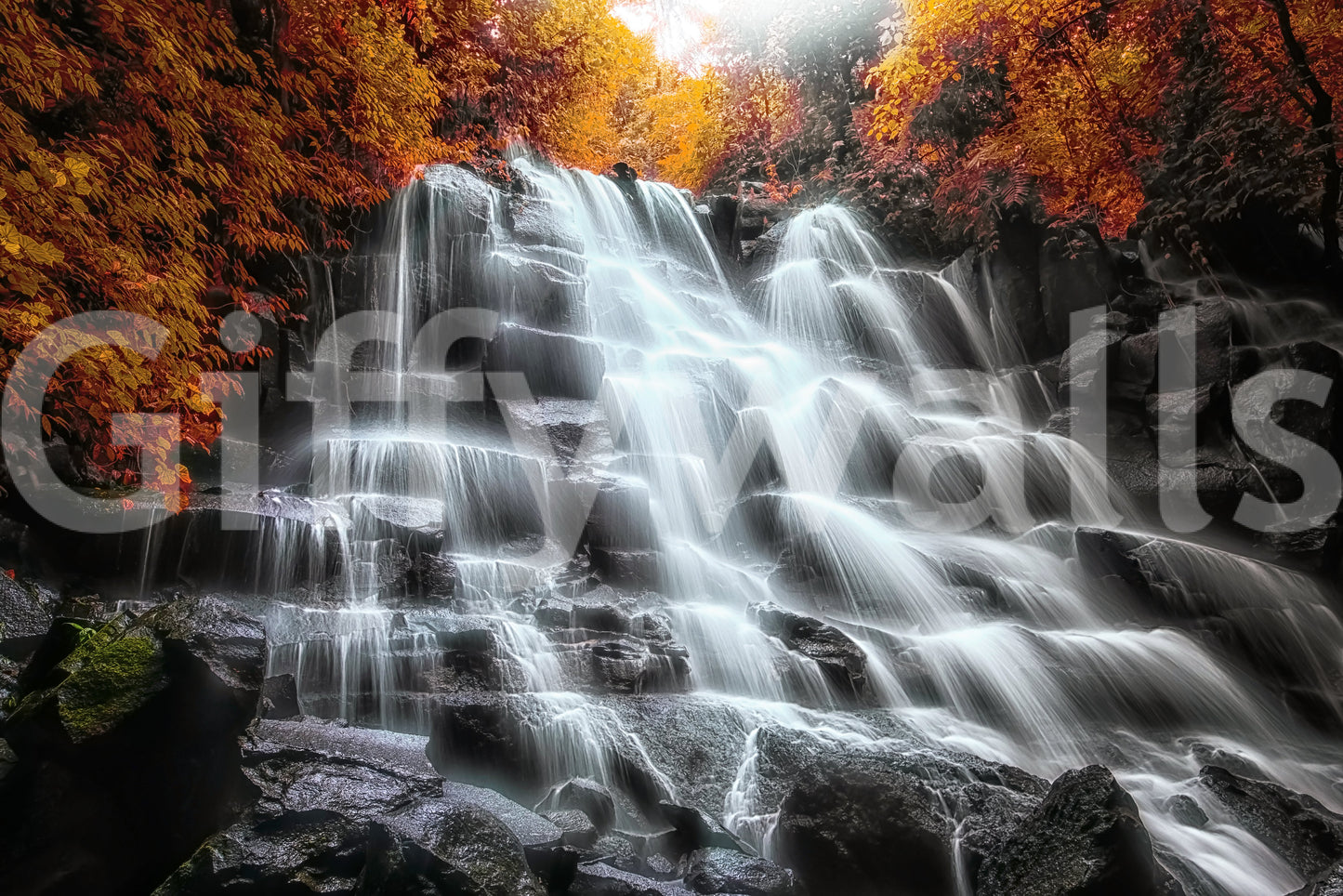 Autumn Cascade Wall Mural