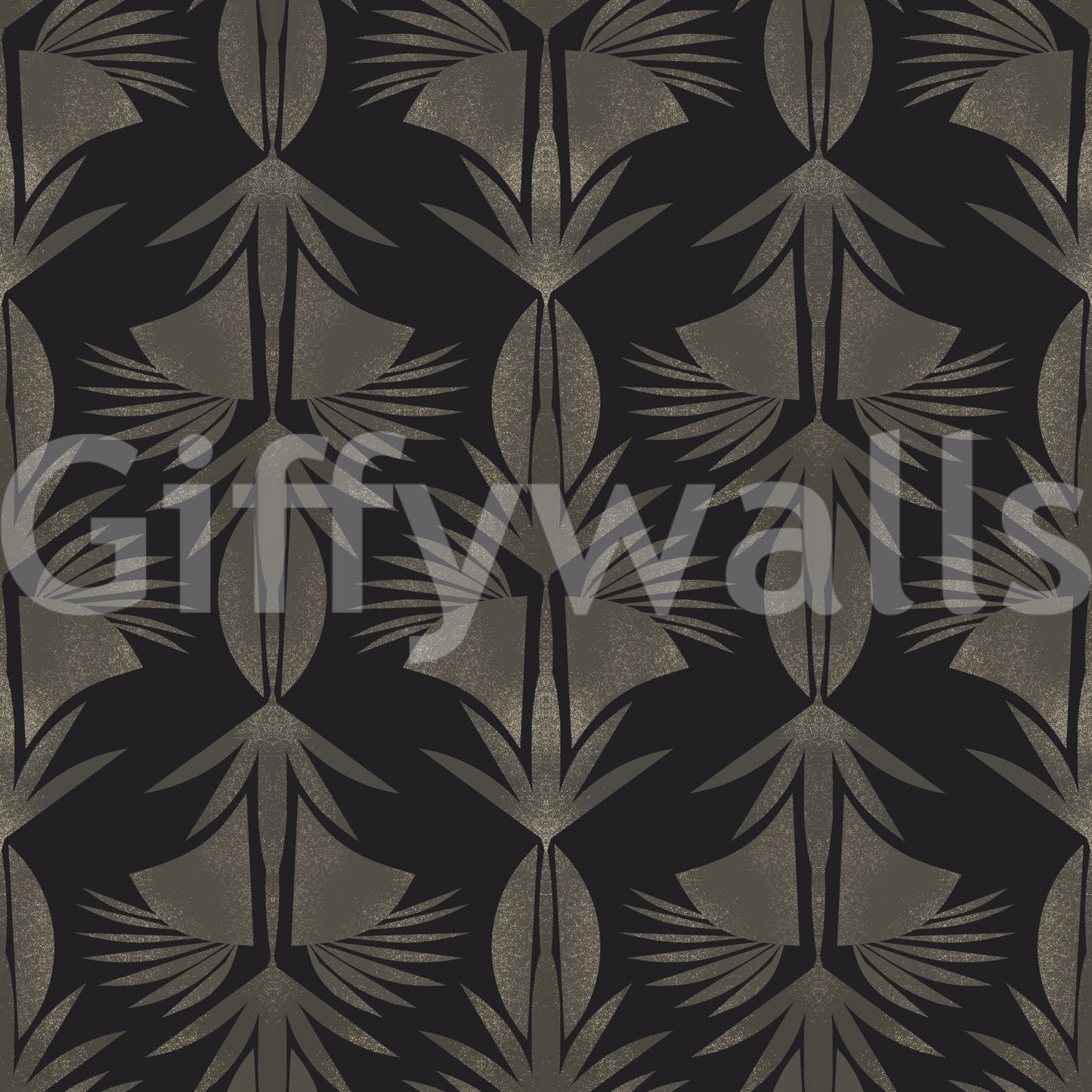 Art Deco Leaf Wallpaper⁠