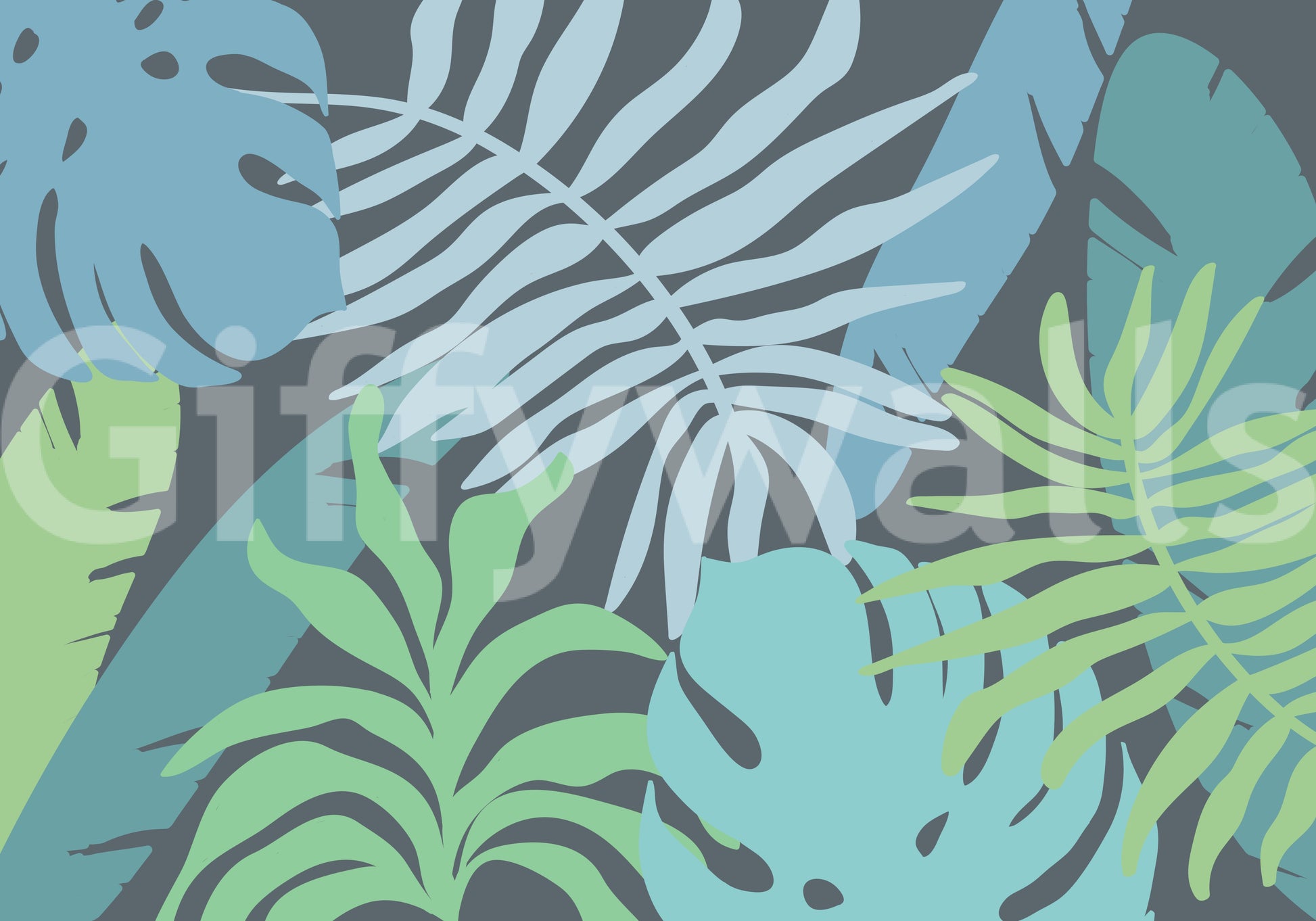 A high-quality serene ocean wall mural for walls.

