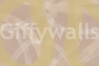 An artistic minimalist form mural for home decor.

