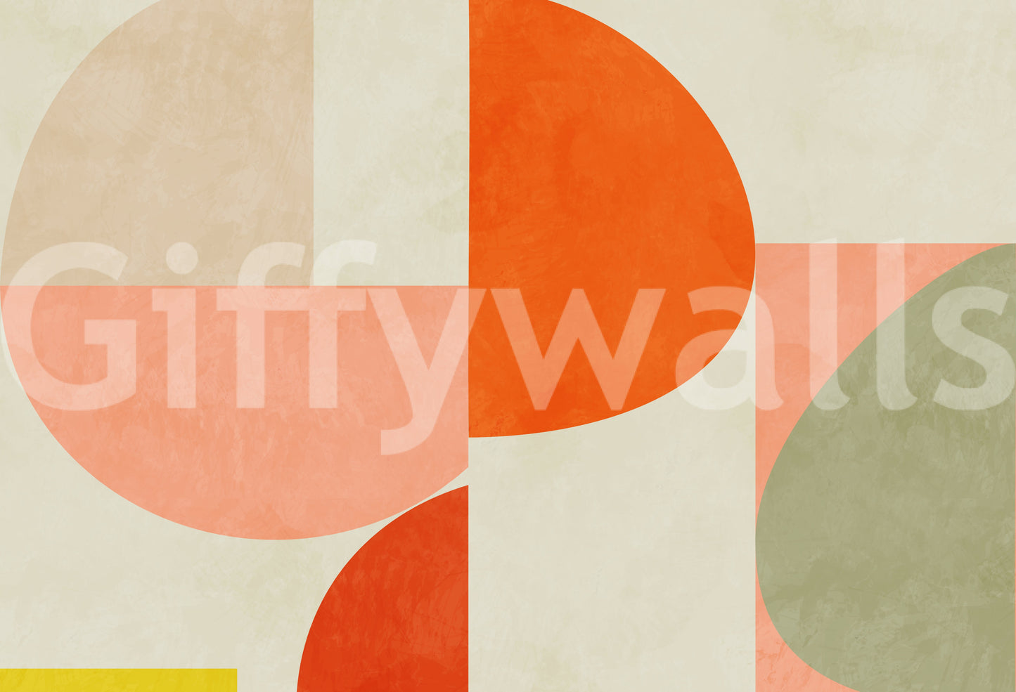 An artistic minimalist design mural for home decor.