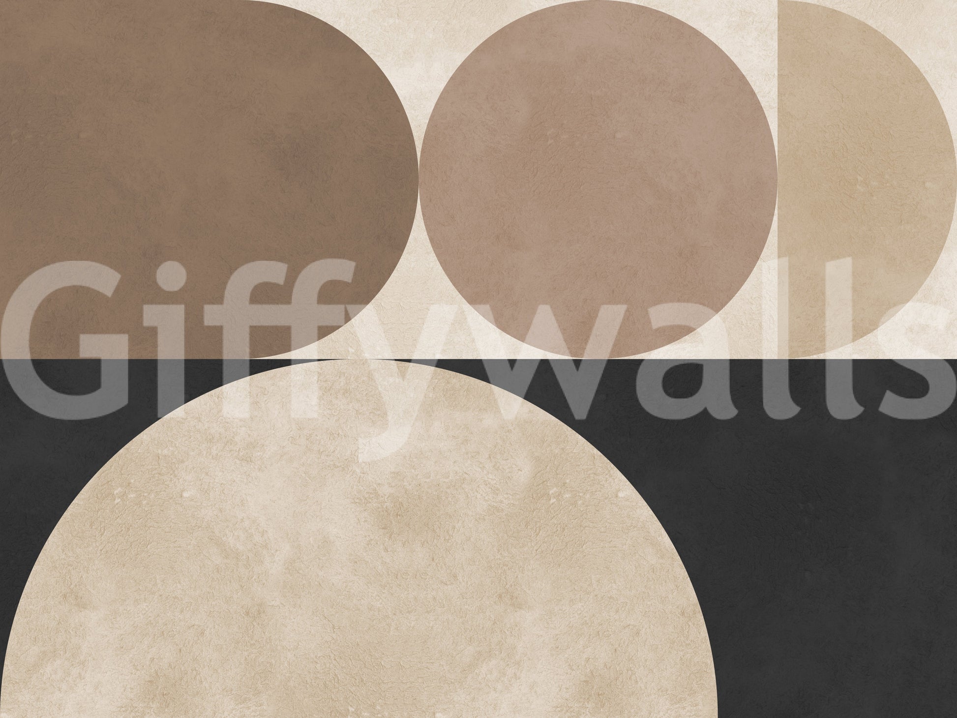 An artistic minimalist shape mural for home decor.