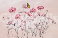 A tranquil abstract cosmos mural on the wallpaper.

