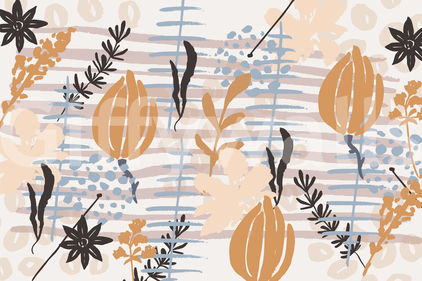 A high-quality serene flower wall mural for walls.