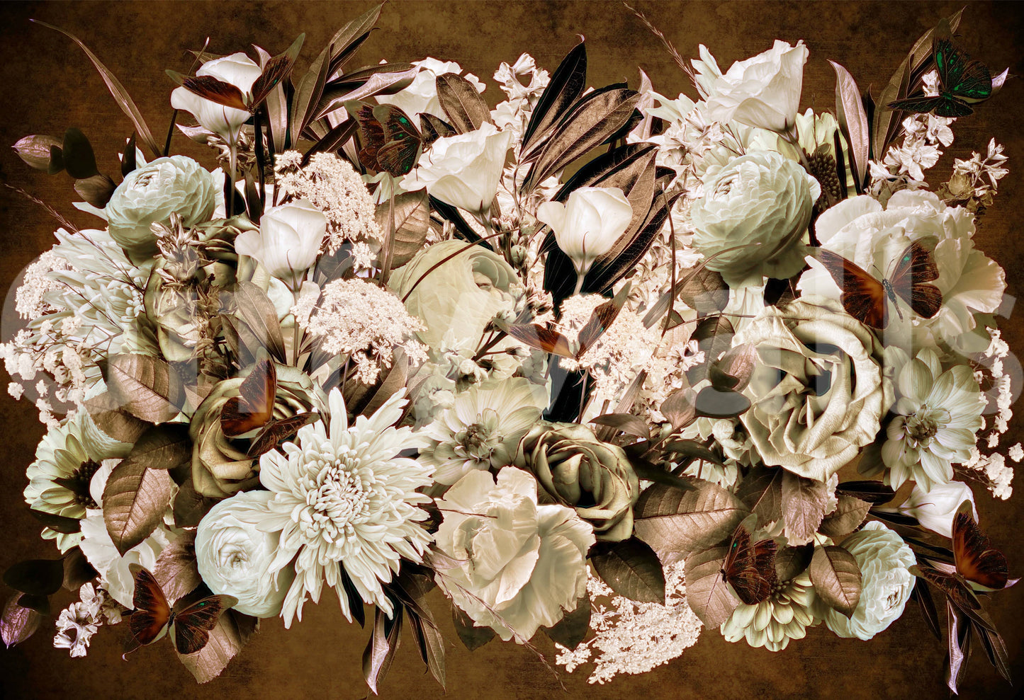 A high-quality serene flower wall mural for walls.