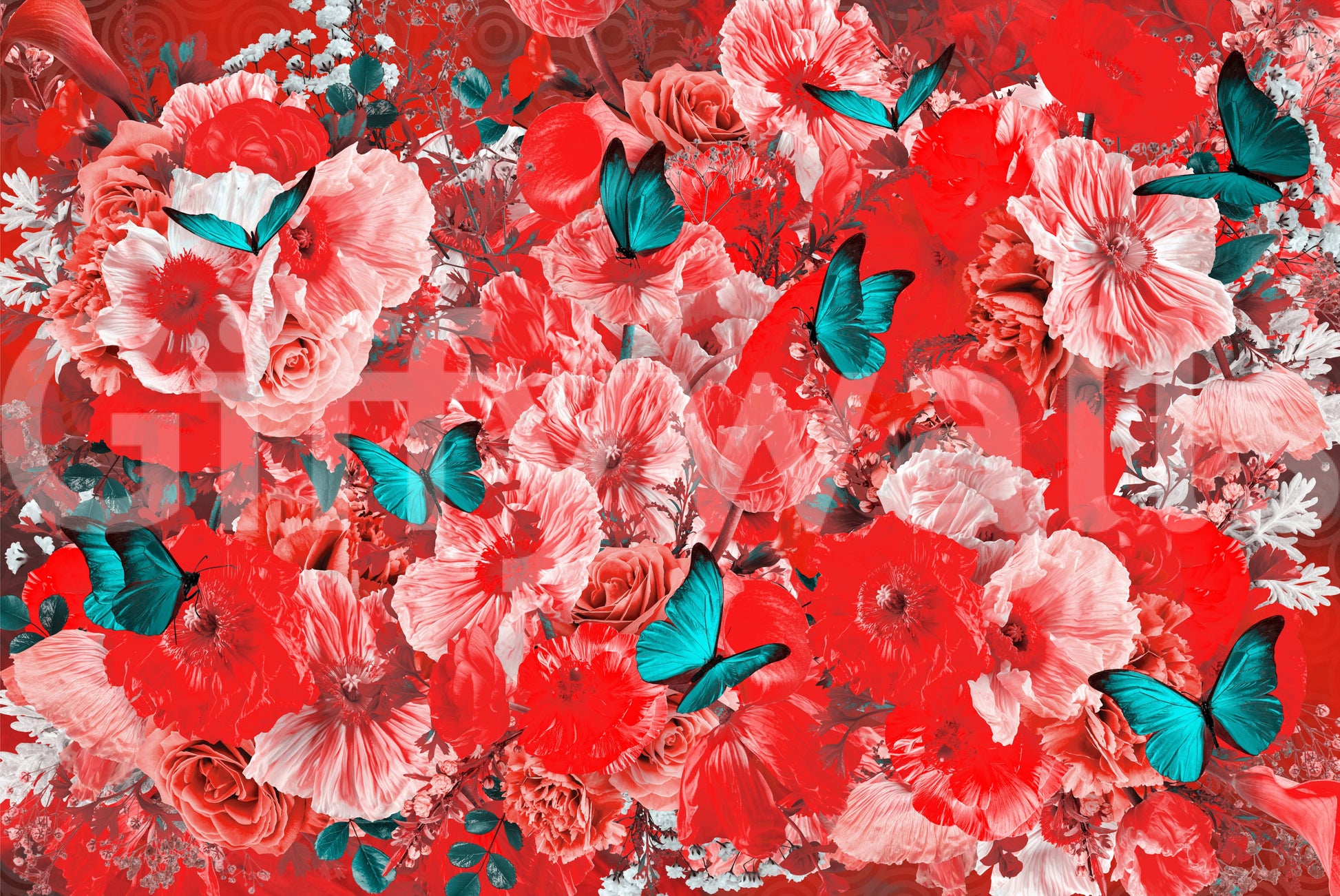 A high-quality serene flower wall mural for walls.