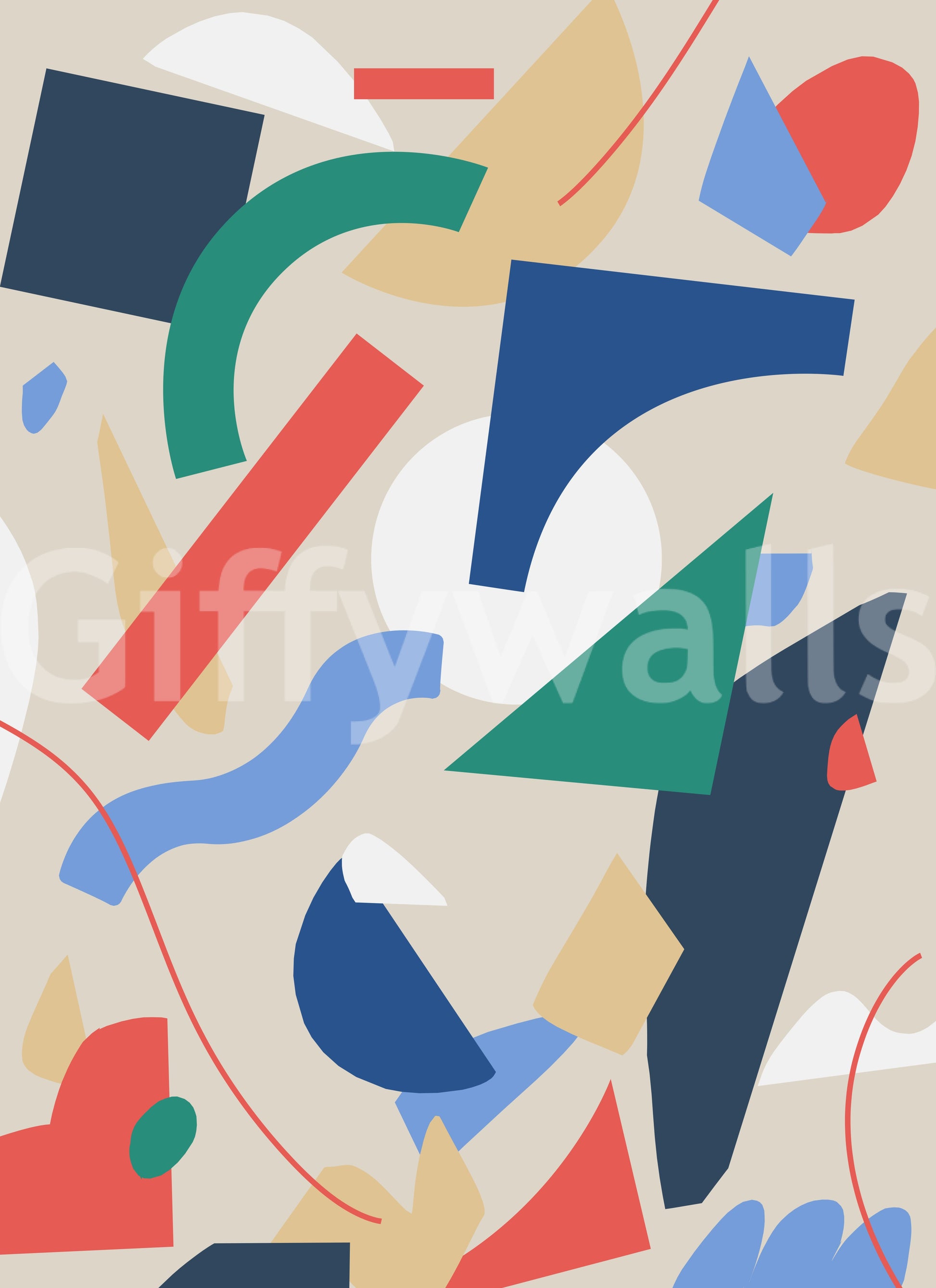 A tranquil subtle texture mural on the wallpaper.