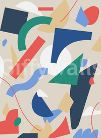 A tranquil subtle texture mural on the wallpaper.