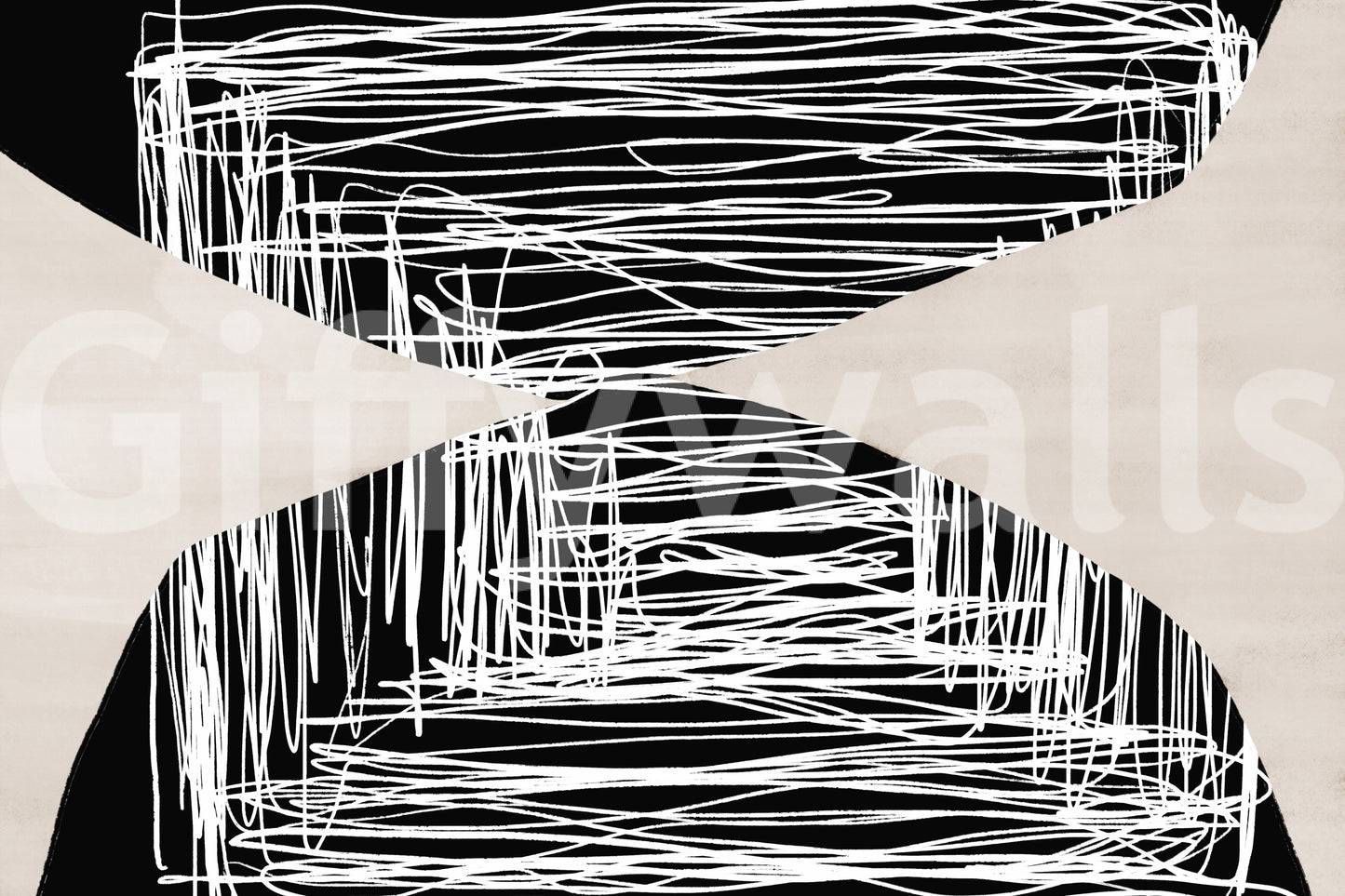 Geometric Scribbles Wall Mural -2711793