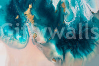 A high-quality serene blue wall mural for walls.