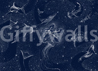 A high-quality serene ocean wall mural for walls.