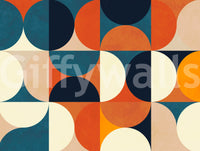 A high-quality minimalist circle wall mural for walls.