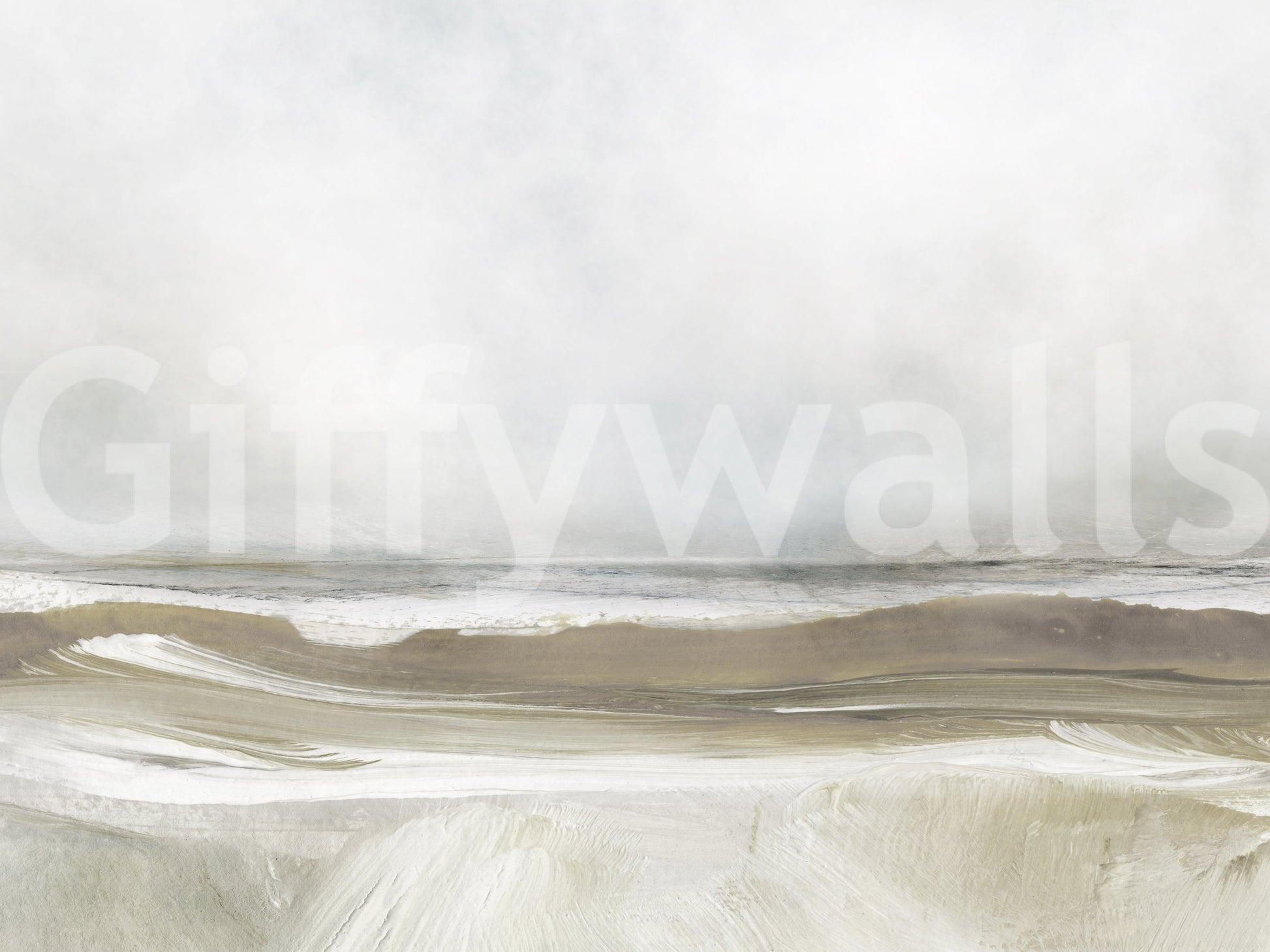 A high-quality serene ocean wall mural for walls.