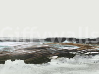 A high-quality serene ocean wall mural for walls.