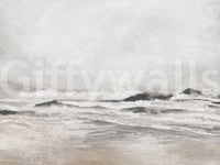 A high-quality serene ocean wall mural for walls.