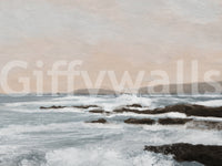 A high-quality serene ocean wall mural for walls.