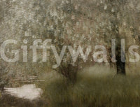 A high-quality serene leaf wall mural for walls.