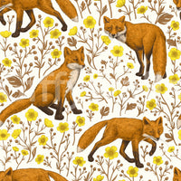 A high-quality serene fox wall mural for walls.