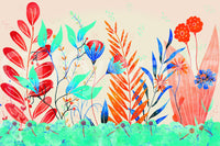 A high-quality serene flower wall mural for walls.