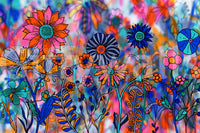 A high-quality serene flower wall mural for walls.